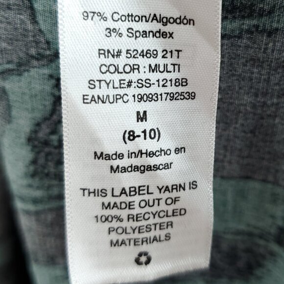 Scoop Tiered Ruffle Midi Dress M Black/Green - Picture 16 of 16